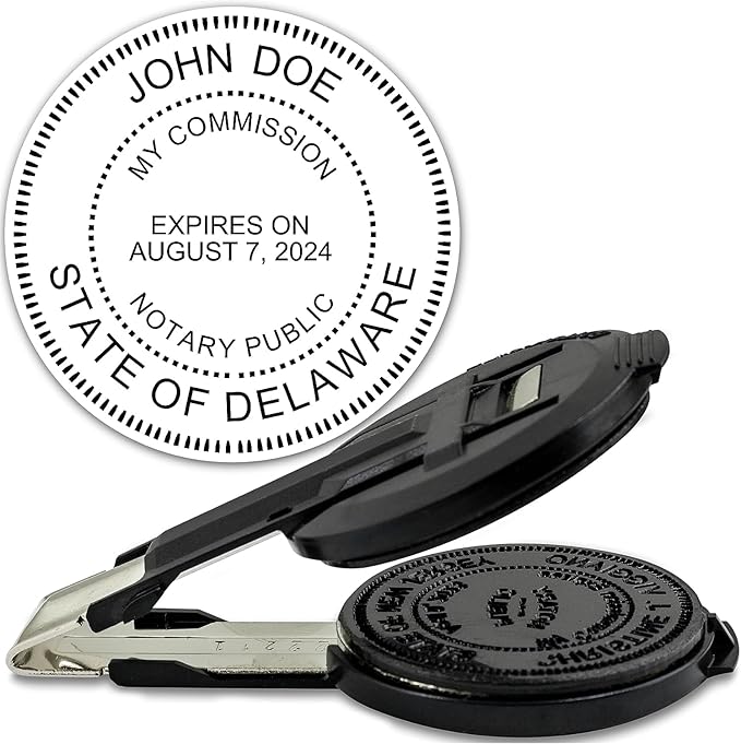 MaxMark Insert Only for Notary Seal Round Embosser for Delaware State