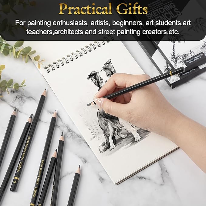 36 Pcs Drawing Sketching Pencil Set Professional (12b - 4h) Graphite Charcoal Gift Bulk for Artists Beginners, Pro Artists, Drawing Art, Sketching