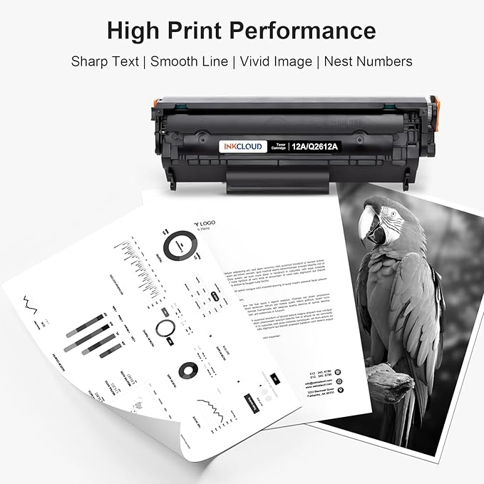 12A Black Toner
2-Pack Q2612A High-Yield Compatible Toner Cartridge for HP M1005 M1319f 1010 1012 1015 1018 1020 Plus 1022 1022n 1022nw 3015 3020 3030 3050 3050z 3052 3055 Printer