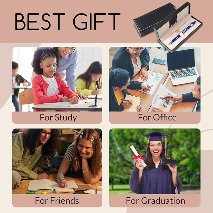 Personalized Pens Bulk 50 100pcs with Name Logo,Custom Black Blue Ink Pens, Customized Funny Quote Motivational Saying,Back to School Supplies, Graduation Office Coworker Thank You Appreciation Gifts