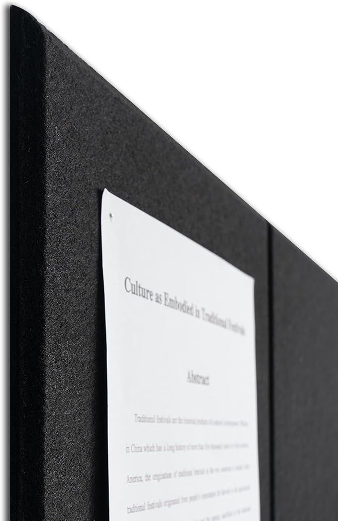 Large Felt Bulletin Board(36" x 24"),Cork Board Alternative,6 Pack Felt Wall Tiles with Safe Removable Adhesive Tabs,Notice Pin Board/Message Board/Vision Board for Office, School & Home