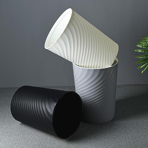 Bathroom Trash Can 1.8 Gallon Garbage Can Small Waste Basket Recycling Bin for Bedroom Office Kitchen,2 Pack Grey