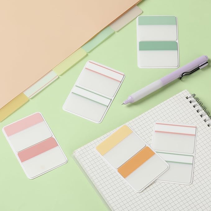 Mr. Pen- Sticky Index Tabs, 500 Pcs, 21 Sets, Colorful Sticky Tabs for Notebooks, Page Markers, Page Tabs for Binders, Page Tabs Sticky Tabs for Books, Notebook Tabs, Book Sticky Tabs for Notebooks
