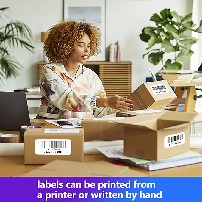 9527 Product 2"x 1" Sticker Labels Direct Thermal Labels 1000 Labels Per Roll (12 Rolls)