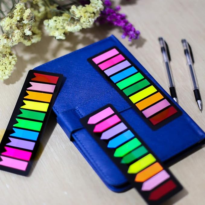 KICNIC Page Markers Sticky Index Tabs 1500 Pcs, Arrow Flag Tabs Colored Sticky Notes for Page Marker Bookmarks, 10 Colors, Stick Securely, Remove Cleanly