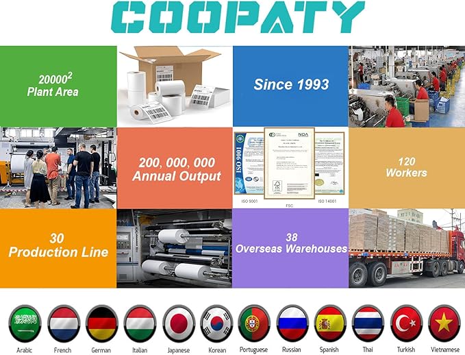 Coopaty Full Sheet Address Labels for Laser/Inkjet Printers, White, 8.5" x 11" Shipping Label, 1000 Labels