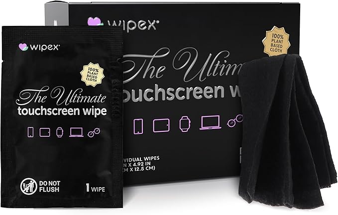 Wipex Screen Wipes & Gym Wipes Combo Pack - 75ct Gym Equipment Wipes Canister & 24ct Individually Wrapped Fitness Touch Screen Wipes, Safe for Yoga Mats & Electronics, Lemongrass Scent