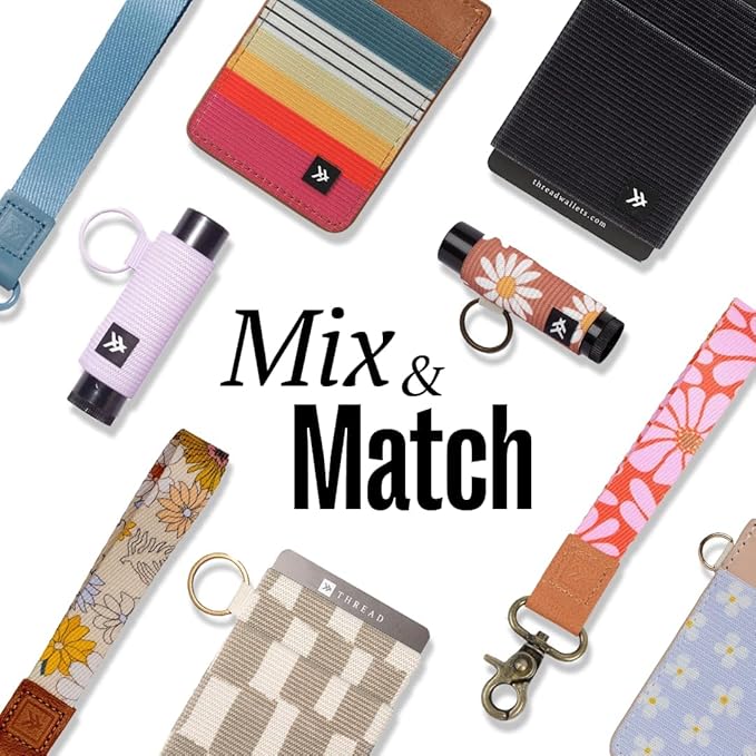 Thread Wallets Wrist Lanyard Strap for Men & Women, Wristlet Keychain for Badge, Wallet, and Phone Wrist Strap