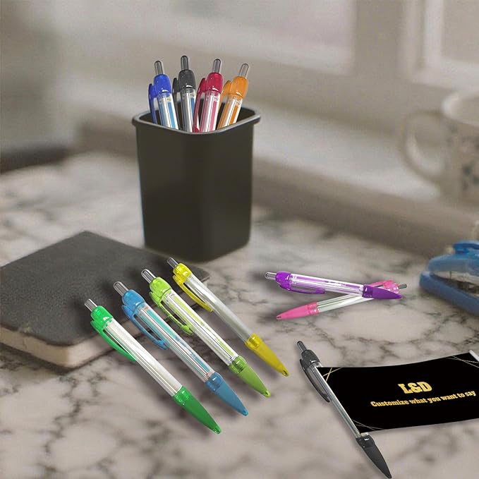 Personalized Pens Bulk, Custom Pollout Paper Pen with Printed, Customizable Retractable Roll Up Banner Pens for Business with Name Logo, Exhibitions, Events, Presentations, Advertising 150 Pcs