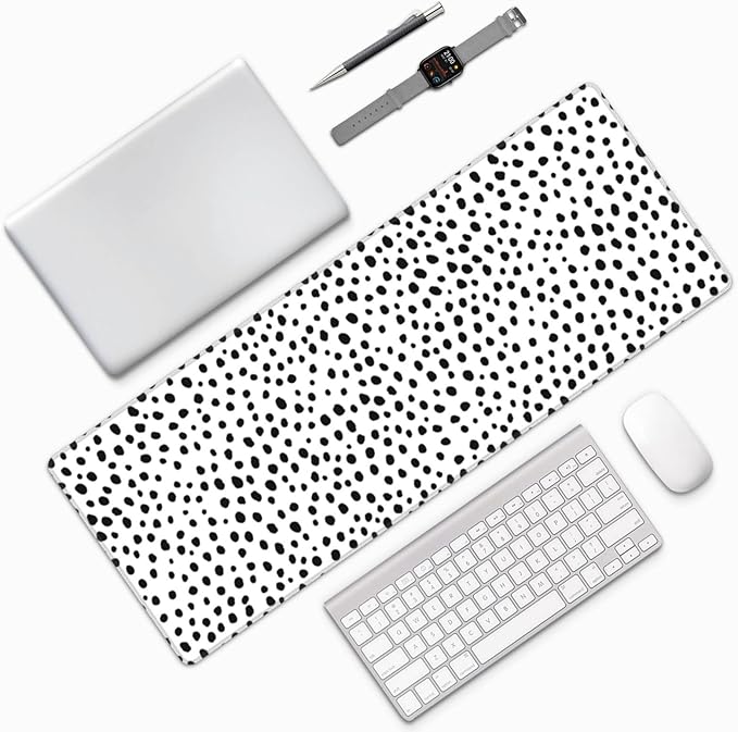 Extended Gaming Mouse Pad, Large Gaming Mouse Waterproof with Stitched Edges, Non-Slip Desktop Pad for Home and Office, Level Up Your 31.5x11.8 Inch… (Speckle Pattern)