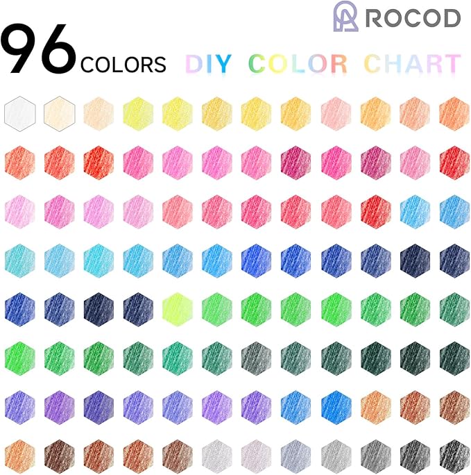 96 Colored Pencils Professional Coloring Pencil Sketch Colored Drawing Pencils Artist Color Pencil for Kids and Adults Coloring Art Color Pencils Set