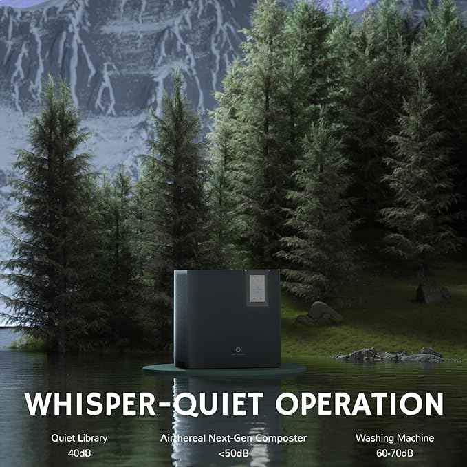 Airthereal Revive R800 5L Smart WiFi Electric Kitchen Composter - Odorless, Self-Cleaning, 3 Modes for Efficient Composting, Reduces Food Waste by 90%, App-Connected for Carbon Footprint Data