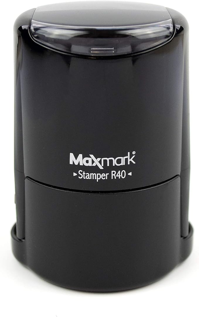 Round Notary Stamp for State of Mississippi- Self Inking Stamp - Top Brand Unit with Bottom Locking Cover for Longer Lasting Stamp - 5 Year Warranty