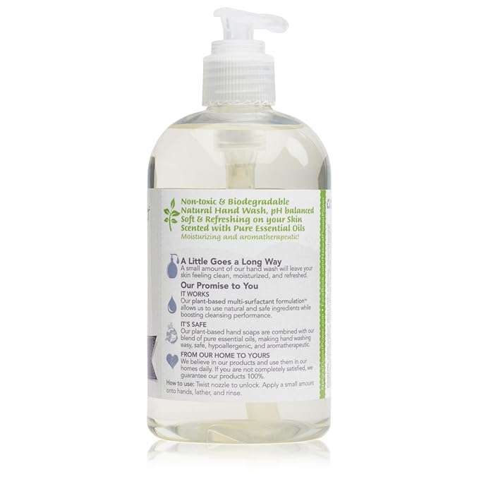 Liquid Hand Soap – Plant-Derived and Bio-Based Formula – Sulfate-Free, pH-Balanced, Vegan 3 Pack – Lavender – 3 x 12 oz