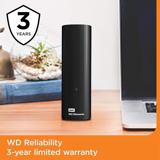 Western Digital 18TB Elements Desktop External Hard Drive USB 3.0 for plug-and-play storage - Western DigitalBWLG0180HBK-NESN
