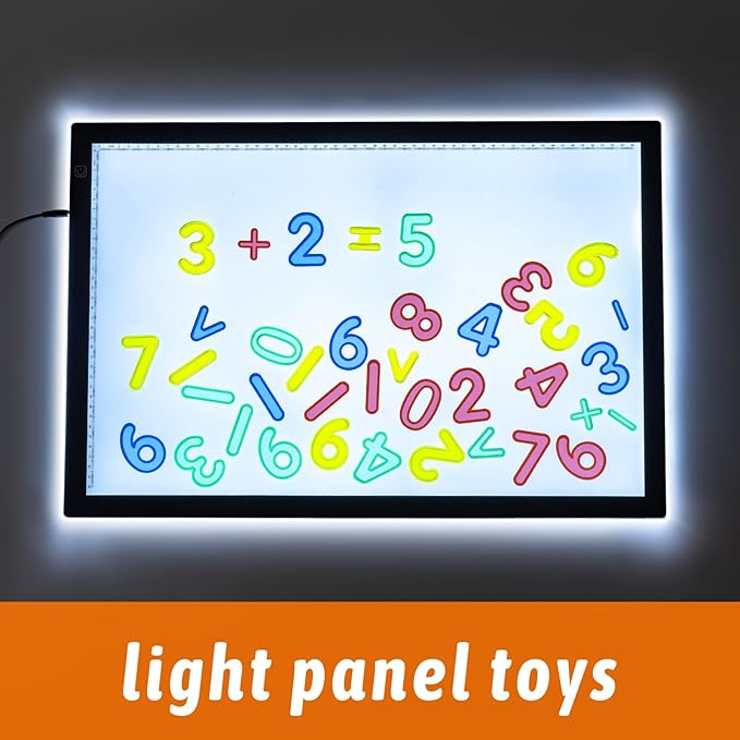 48 Pcs Plastic Numbers and Symbols – Early Math Set - Light Table Manipulatives, Durable ABS Material, Vibrant Translucent Colors for Engaging Learning Experiences