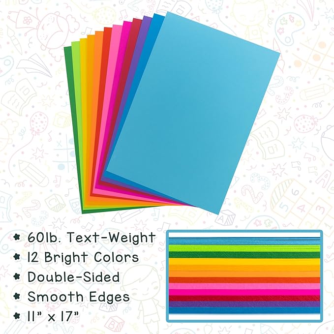 Hygloss Dark Orange Colored Paper - 24 lb, 89 GSM, Acid-Free, Fade-Resistant, 11x17-Inch Ledger Size Color Copy Paper, 90 Sheets