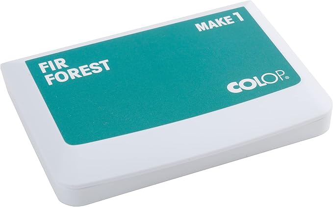 COLOP Make Series, Ink Stamp Pads, with Non-Toxic Premium Ink, Water-Based Acid-Free (Fir Forest, Make 1-1-15/16" x 3-1/2")