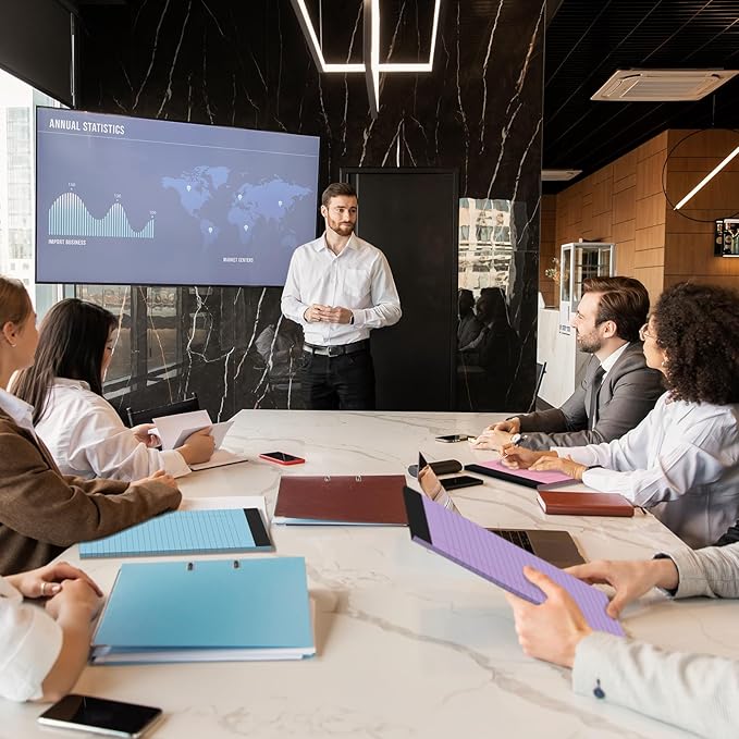 Colored Legal Pads 8.5 x 11 Legal Pads 2 Pack Wide Ruled Notepads Colored Note Pads 8.5x11 Perforated Legal Notepads 21LB Legal Pad 30 Sheets Writing Pads for School, College, Office (Pink/Purple)