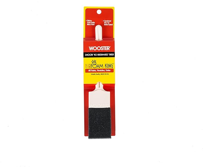 Wooster Brush 3103-1 1/2, 1-1/2-Inch 3103-1-1/2 Foam King Paintbrush, White