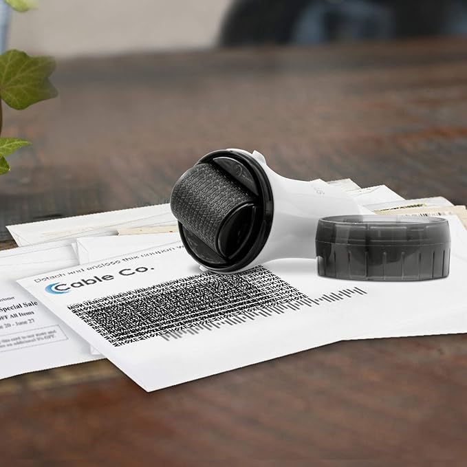 Guard Your ID ADVANCED WIDE Roller Identity Theft Prevention Security Stamp WHITE (38491)