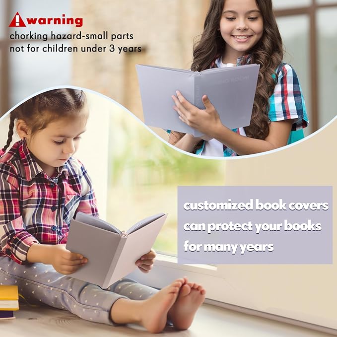 PerKoop 12 Pcs Jumbo Book Covers Stretchable Fabric School Book Protector Reusable Washable Cover Protector for Most Hardcover Textbooks(Bright Colors,9 x 11 Inch)