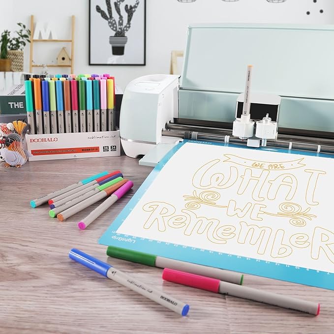 DOOHALO Sublimation Markers Infusible Pens Compatible with Cricut Maker 3/Maker/Explore 3/Air 2/Air 1.0 Tips Sublimation Ink Pens for Mug Press Easy Pressing