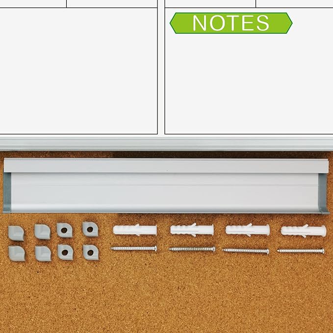 JILoffice Magnetic Dry Erase Calendar Whiteboard, 2 Month White Board Planner 36 X 24 Inch, Silver Aluminum Frame Wall Mounted Board for Office Home and School