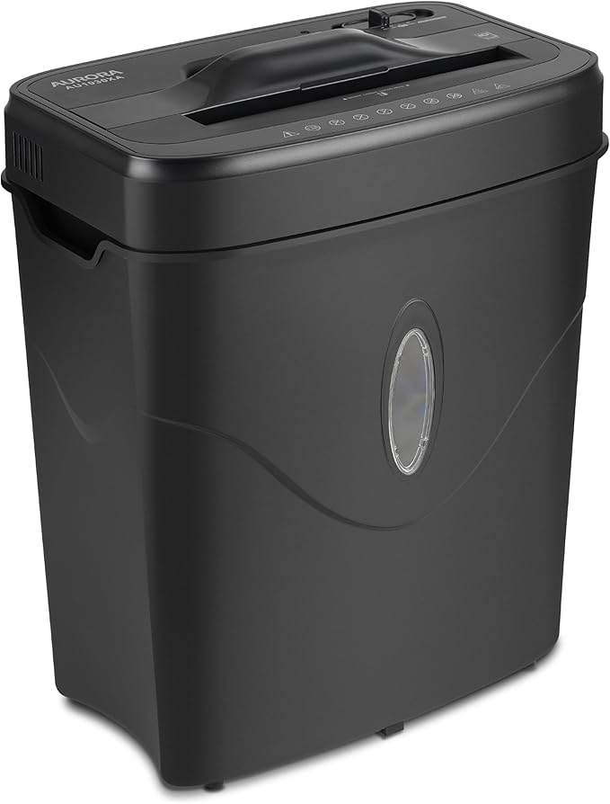 Aurora AU1030XA 10-Sheet Crosscut Paper/Credit Card Shredder with 4.4-Gallon Wastebasket