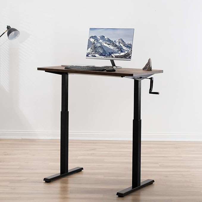 VIVO Rustic Vintage Brown 43 x 24 inch Universal Solid One-Piece Table Top for Standard and Sit to Stand Height Adjustable Home and Office Desk Frames, DESK-TOP43N