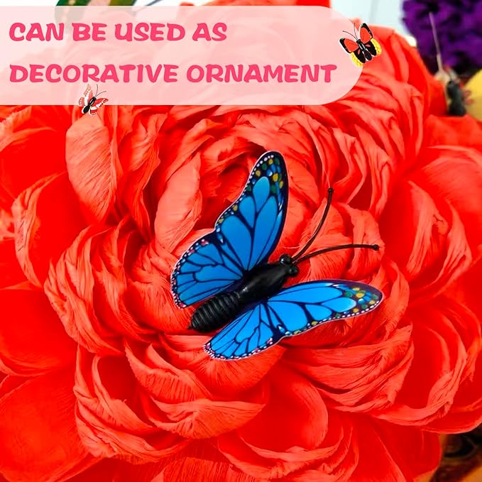 GOUWEIBA 40 Packs Decorative Thumb Tacks - Cute Push Pins Colorful Pushpins for Photo Wall Cork Board Bulletin Board Home Office Decor Cubicle Decorations (Butterfly)