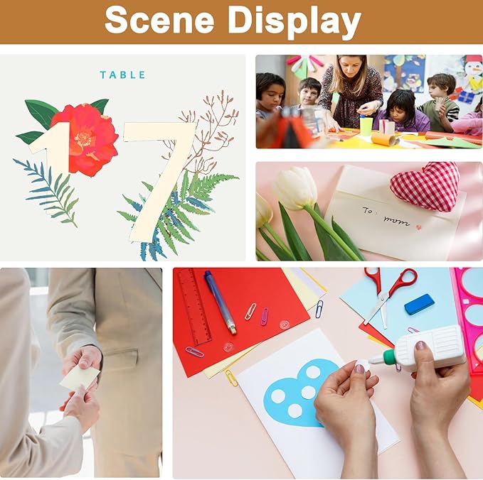 28 Sheets Cream Shimmer Cardstock 8.5 x 11 Off White Paper, 92lb Heavyweight Glossy Paper Card Stock for DIY Cards Making, Business Cards, Wedding Invitations, School Crafting, Menus