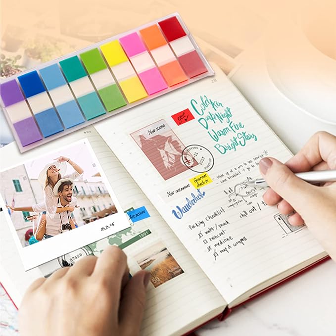 Golcellia 900 Pcs, Transparent Sticky Notes ,Page Markers, Book ,Pop Up Index Tabs,Label,Flags Stickers