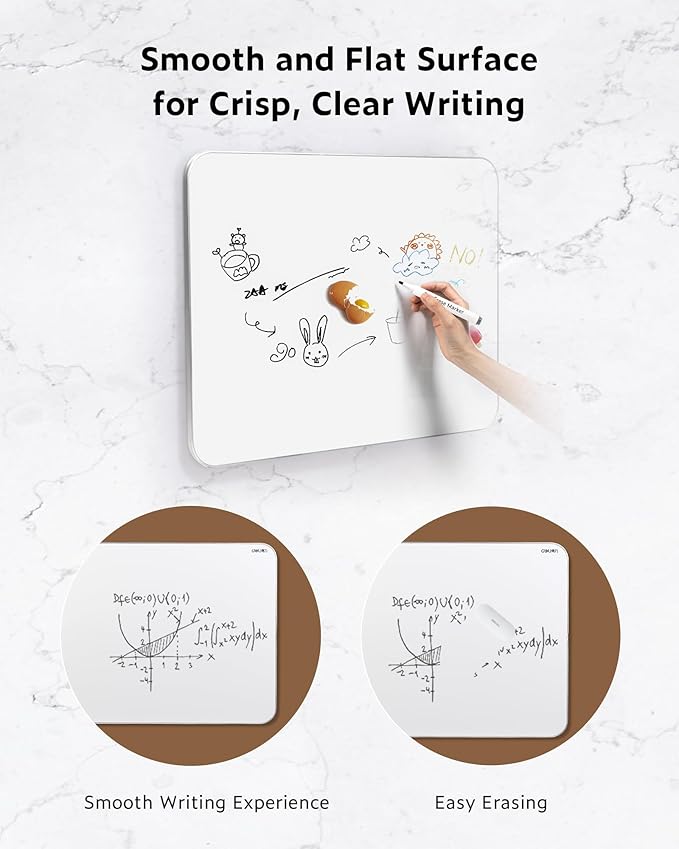Deli Magnetic Dry Erase White Board, 35 x24 Inches, Silver Frame