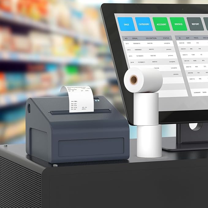 20 Rolls 2 1/4" x 85' Thermal Paper Cash Register POS Receipt Paper Fits for Most Credit Card Terminals