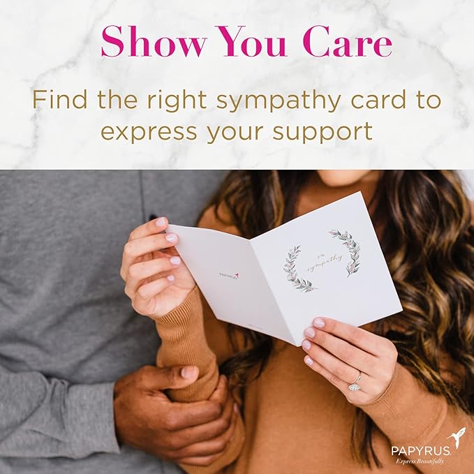Papyrus Sympathy Card (Floral Vase)