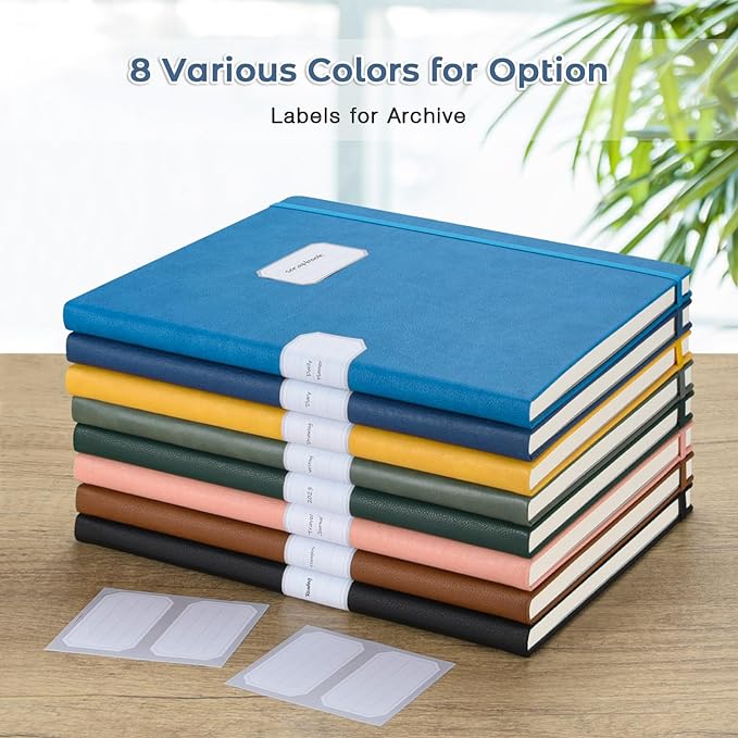 Blank Notebook, Hardcover Sketch Book, 8.5" x 11" Large Blank Journal, No Bleed Thick Paper Sketchbook for Drawing Art, Unlined Notebook Journal for Women Men, A4 Leather Sketchbook, Lay Flat, Navy