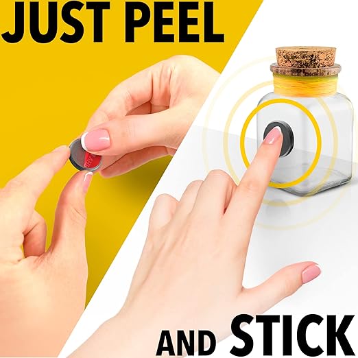 Adhesive Strong Magnets Heavy Duty (18 pcs 1x0.15) - Round Magnet - Strong Sticky Magnets with Adhesive Backing - Ceramic Magnet, Ferrite Ideal for for Industrial Use