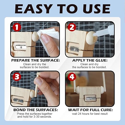 Professional Grade Cyanoacrylate Super Glue, Super Thin Viscosity CA Glue for Woodworking, 2 oz. (56.8 Grams) - Instant Adhesive for Woodturning, Pen Turning, Finish & Hobby