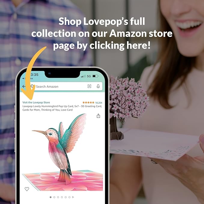 Lovepop Everyday Pop-Up Card for Her, Him, Girls, Boys - 3D Love Greeting Cards - If I was a Worm - 5" x 7" - Blank Note Card & Envelope Included