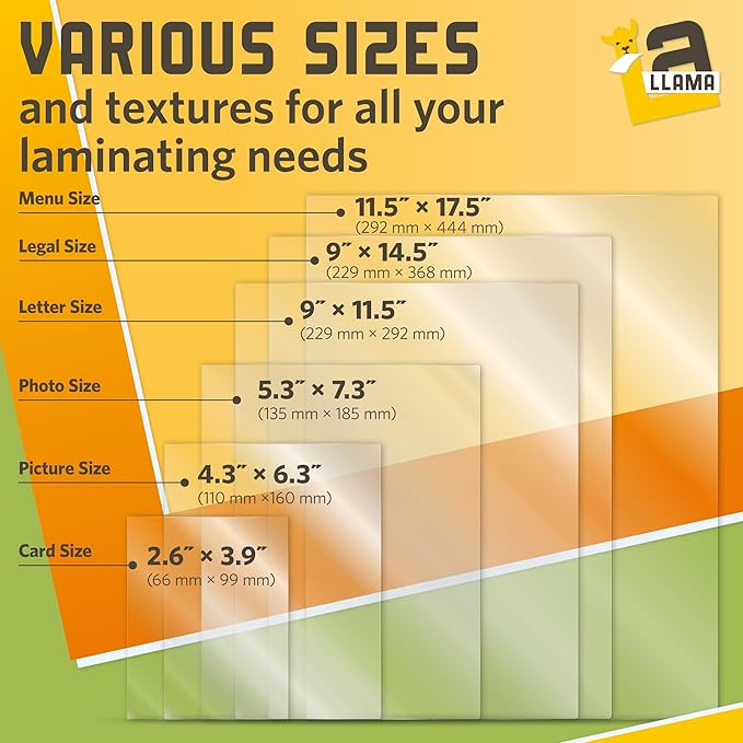 Thermal Laminating Pouches 9โ x 14.5โ, 5 Mil Thick, 20 Pack, Suited for Legal Size Laminating Sheets 8.5 x 14