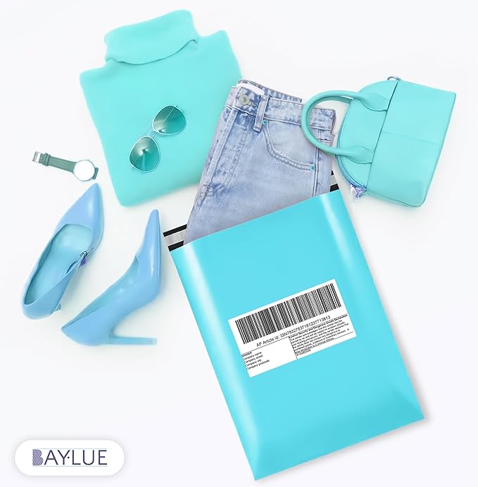 Teal Large Poly Mailers 14.5x19 Inch | Strong Adhesive Self-Seal Mailer Bag | Tear, Tamper, Water Resistant Shipping Envelopes | Thick Strong polymailer Bags | Clothing Shipping Bags | 500 Pcs Bulk