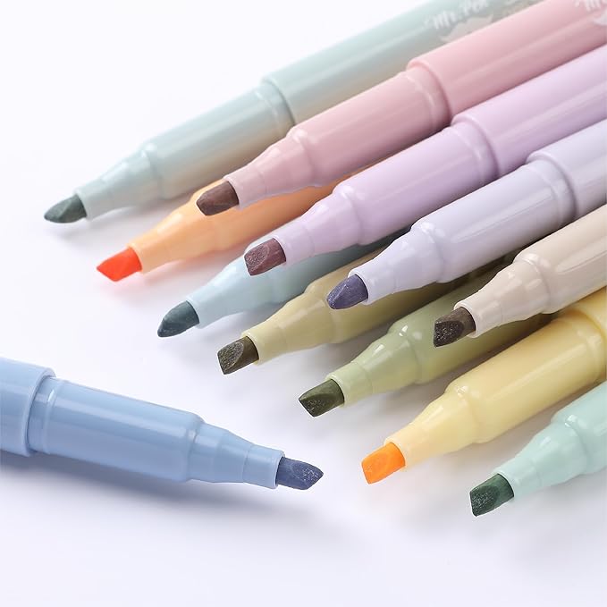 Mr. Pen Highlighters - 12 Pack, Chisel Tip, Earthy & Assorted Colors, No Bleed, Set of Colorful Highlighters