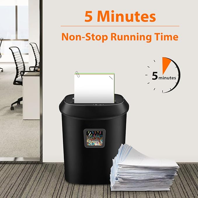 Paper Shredder 14-Sheet Cross-Cut Shredder with US Patented Cutter,Also Shreds Card/CD,Heavy Duty Paper Shredding Machine for Home Office,Fast with Jam Proof System,6.6-Gallon Basket (ETL)