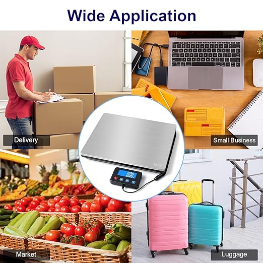 Digital Shipping Postal Scale 0.5 oz High Accuracy!440lb Commercial Weight Scale for Package, Small Business, Mail, Warehouse, Home, Battery & Charging Cable Included