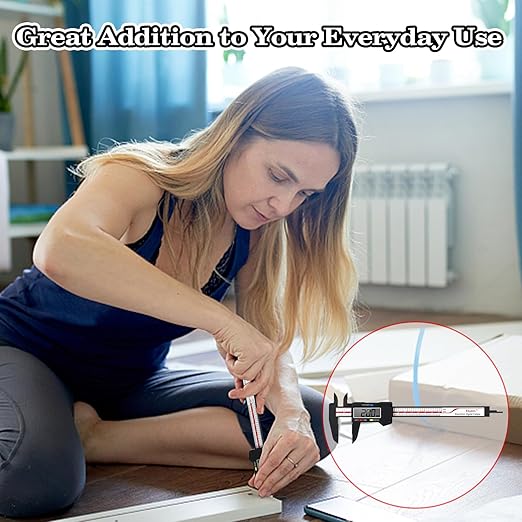 Digital Caliper, Esydon Upgraded Calipers 6 inch, Measuring Tool, Electronic Ruler, with Large LCD Screen, Auto-Off Feature, Inch and Millimeter Conversion, Plastic Case, Perfect for Household, DIY