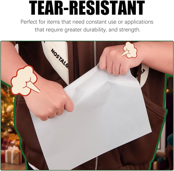 30 Sheets Printable Clear Sticker Paper for Inkjet Printer, Premium Vinyl Transparent Sticker Paper Waterproof, Dries Quickly, Vivid Colors, Tear Resistant, 8.5x11" Labels Great for Cutting Machines