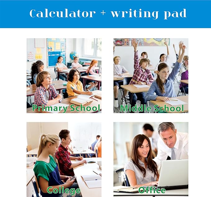 Scientific Calculators, Type-C Rechargeable Desktop Math Solar Calculator with 552 Functions & Notepad, School Supplies for Middle High School & College Students, 991EX (Black)