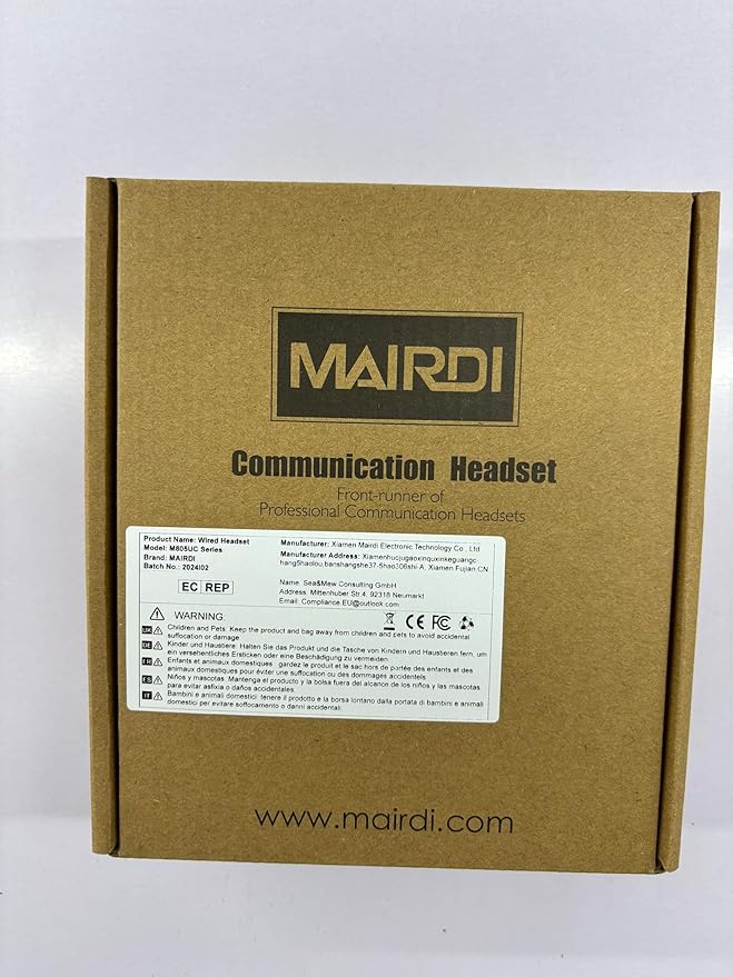 MAIRDI USB Headset With Microphone for Computer, PC, Laptop - Noise Canceling for Teams, Zoom, Office, Call Center, VoIP Phone Calls - Dictation for Dragon Voice Recognition