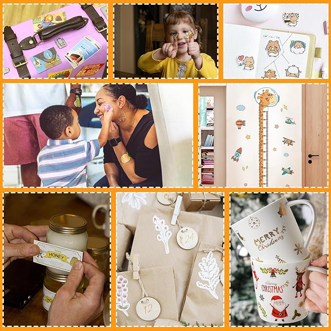 60 PCS Sticker Paper for Inkjet Printer,Printable Vinyl Sticker Paper Dries Quickly Vivid Colors,8.5"x11" Tear Resistant Printable Vinyl,Glossy White,Inkjet & Laser Printer